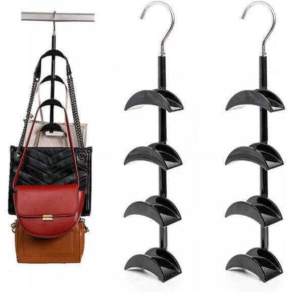 Closet purse organizer hooks 360 rotation bag hanger holder handbag storage hook - Picture 1 of 7